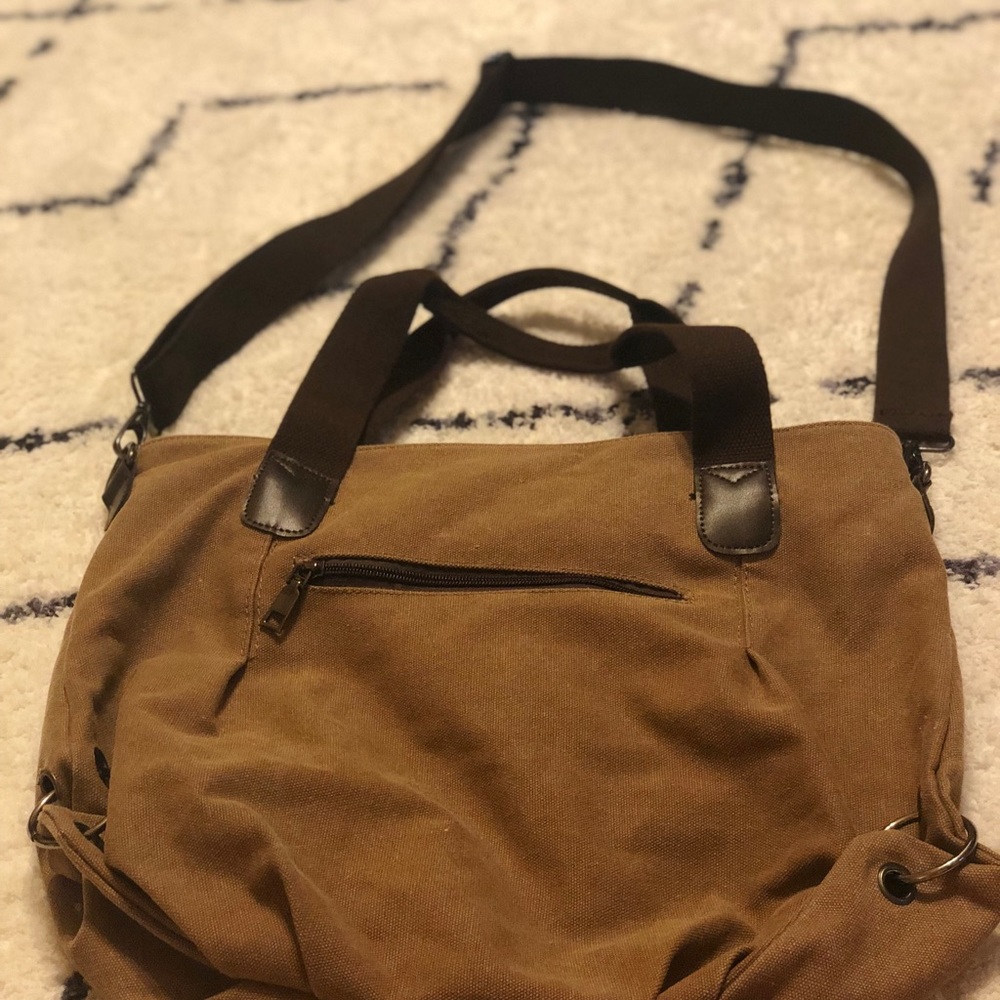 Canvas Shoulder Bag (light brown)